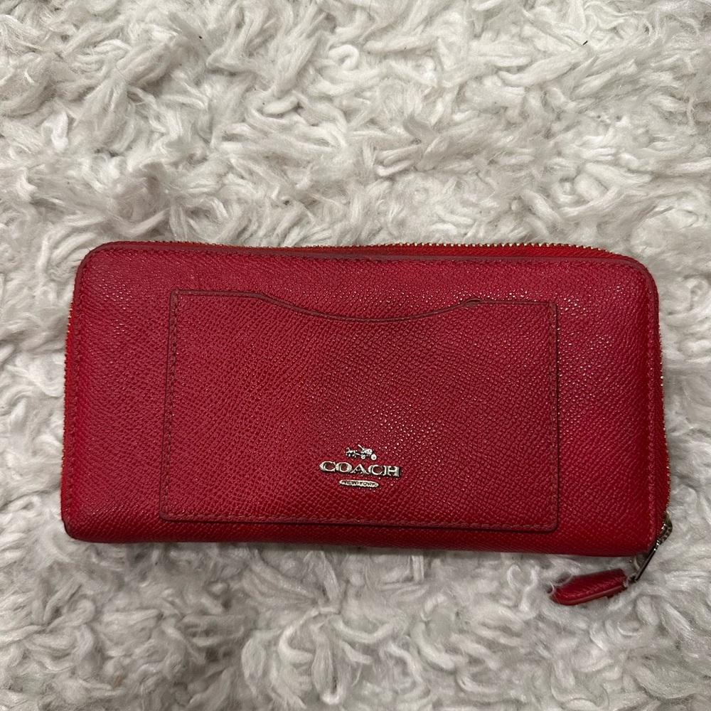 Coach Cherry Red Leather Wallet